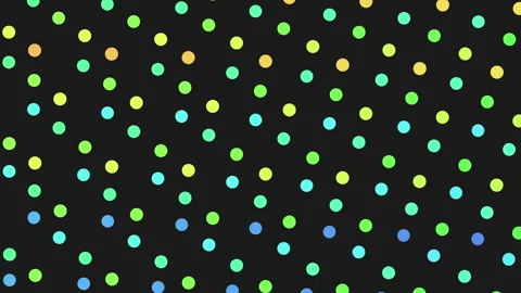 Vibrant circular dot pattern on black background Stockbeeldmateriaal 311597434