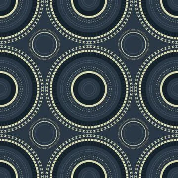 Vibrant circular large scale seamless pattern Illustrazione stock
