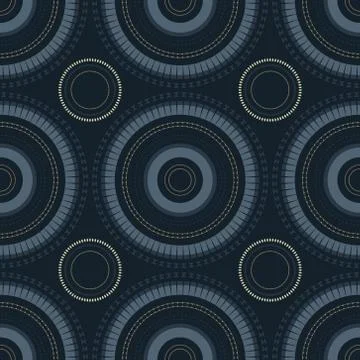 Vibrant circular large scale seamless pattern Illustrazione stock