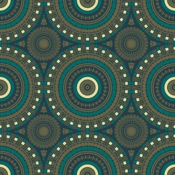 Vibrant circular large scale seamless pattern Stock Illustration