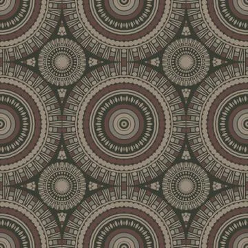 Vibrant circular large scale seamless pattern Illustrazione stock