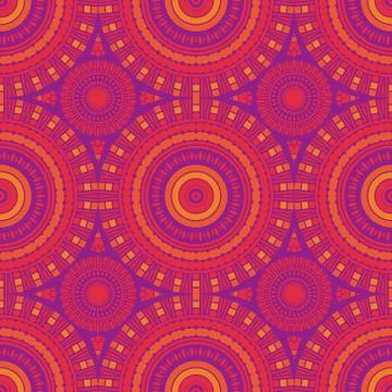 Vibrant circular large scale seamless pattern Illustrazione stock