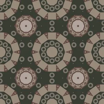 Vibrant circular large scale seamless pattern Illustrazione stock