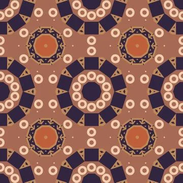 Vibrant circular large scale seamless pattern Illustrazione stock