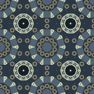 Vibrant circular large scale seamless pattern Illustrazione stock