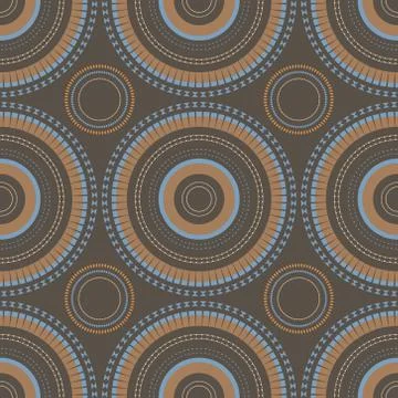 Vibrant circular large scale seamless pattern Illustrazione stock