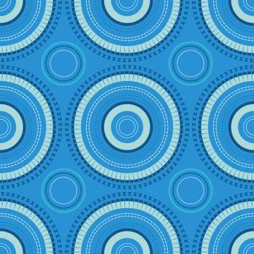 Vibrant circular large scale seamless pattern Illustrazione stock