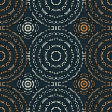 Vibrant circular large scale seamless pattern Stock Illustration
