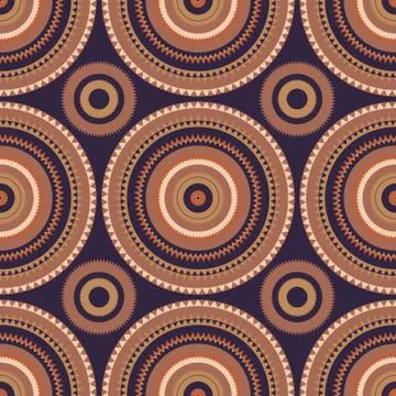 Vibrant circular large scale seamless pattern 스톡 일러스트