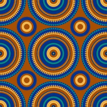 Vibrant circular large scale seamless pattern 스톡 일러스트