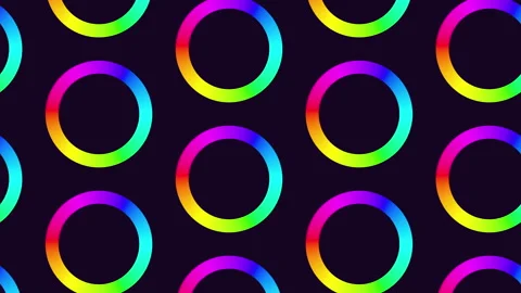 Vibrant circular pattern on black background Stock-Footage 322758011