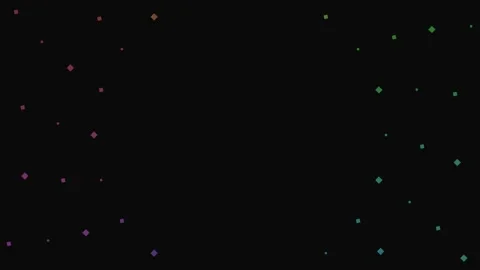 A vibrant circular pattern formed by small colorful squares on black background Video stock 335117488