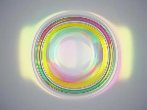 Vibrant circular pattern with radiant colors and glow Stock Illustration