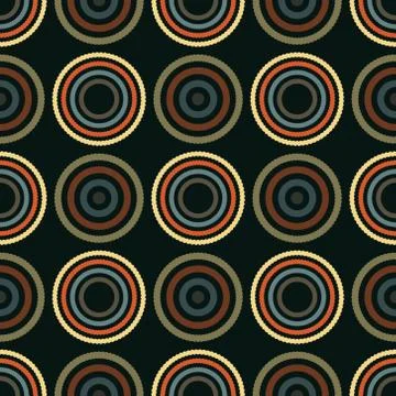 Vibrant circular seamless pattern Stock Illustration