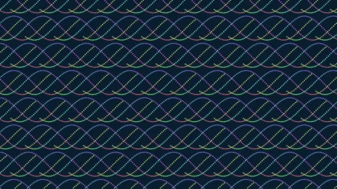 Vibrant circular wavy line pattern in pink, purple, and blue 動画素材 322041016