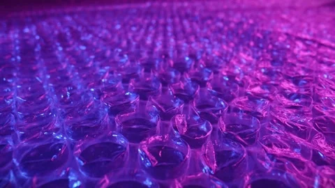 Vibrant Close up of Colorful Bubble Wrap Texture Stock Footage 309295201