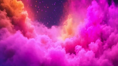 Vibrant Cloudscape with a Touch of Sparkle Stock Footage 284572723