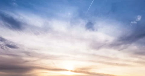 Vibrant Cloudy Sunset Time lapse Stock Footage 40613289