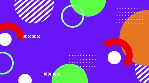 Vibrant color and patterns in an abstract geometric animation design  Stock Footage 295253542