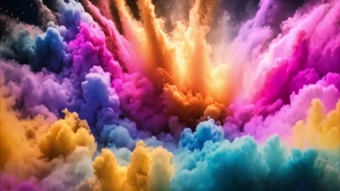 Vibrant Color Explosion Stock Footage 284572621