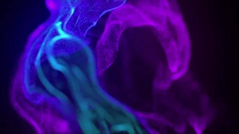 Vibrant Color Fluid Particles 03 Stock Footage 229498904