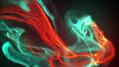 Vibrant Color Fluid Particles 04 Stock-Footage 229498902