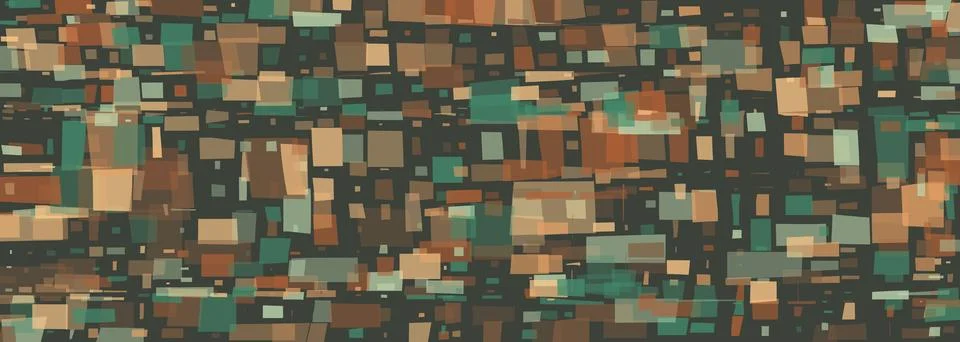 Vibrant color seamless pattern with irregular geometric transparent rectangle Illustrazione stock