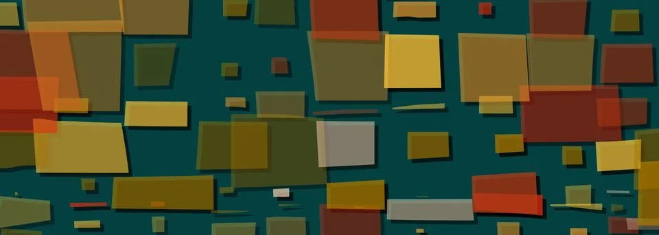 Vibrant color seamless pattern with irregular geometric rectangle shapes. Stock Illustration