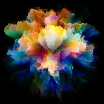 Vibrant Color Splash Explosion Stock Illustration