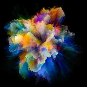 Vibrant Color Splash Explosion Stock Illustration