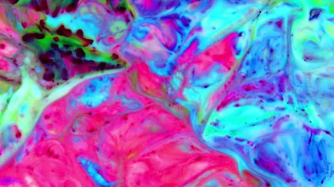 Vibrant Color Texture Liquid Paint Swirls and Spreads Background 2 Stock Footage 321031911