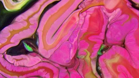 Vibrant Color Texture Liquid Paint Swirls and Spreads Background 12 Stock Footage 321033232