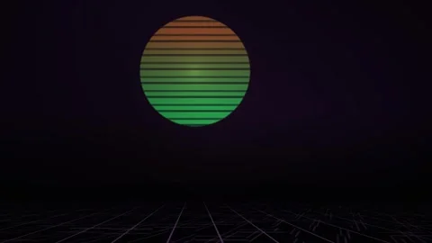 Vibrant colored circle with lines. Stock Footage 334543035