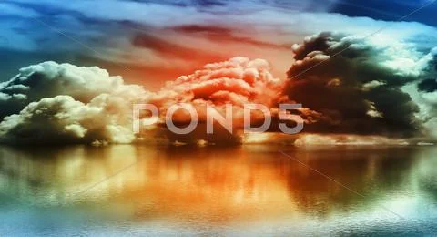 Vibrant colored clouds Stock Photos