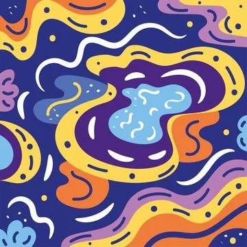 Vibrant colored hand drawn pattern background Vector Stock Illustration