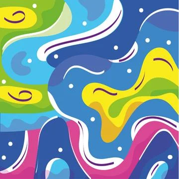 Vibrant colored hand drawn pattern background Vector Stock Illustration