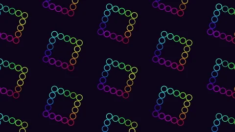Vibrant colored line pattern on bold black background Vídeos de archivo 285685910