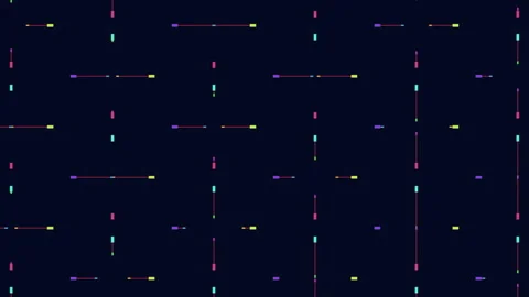 Vibrant colored lines on a dark background forming an intriguing pattern 스톡 동영상 315087966