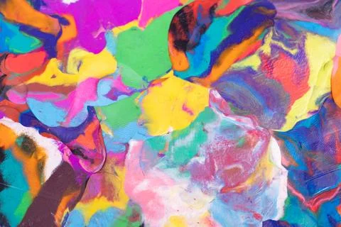 Vibrant colored plasticine marbled texture, molded clay swirls in saturated h 스톡 사진