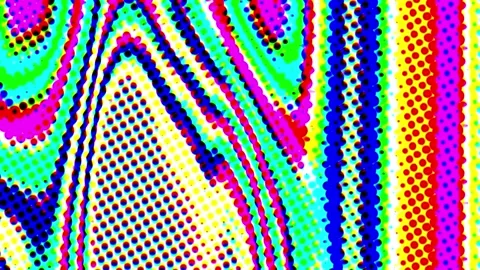 Vibrant Colorful Abstract Dot Pattern with Wavy Lines and Geometric Elements 스톡 동영상 337226998
