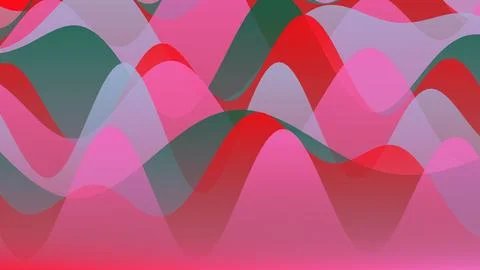 Vibrant Colorful Abstract Overlapping Wave Patterns Background with Gradien.. 스톡 일러스트