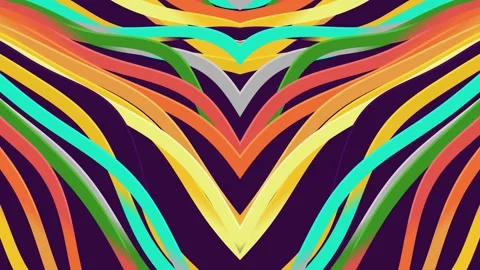 Vibrant Colorful Abstract Ribbon Pattern Video. Stock Footage 328703493