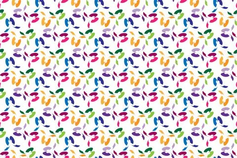 Vibrant Colorful Abstract Seamless Pattern Vector Background Stock Illustration