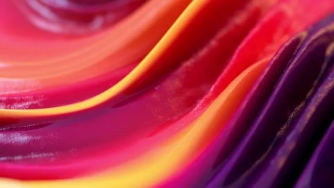 Vibrant Colorful Abstract Waves: Captivating Artistic Flow with Rich Red, P.. Stock Footage 341781617