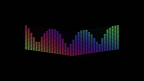 Vibrant Colorful Audio Equalizer Display with Dynamic Sound Wave Spectrum B.. Stock-Footage 339116367