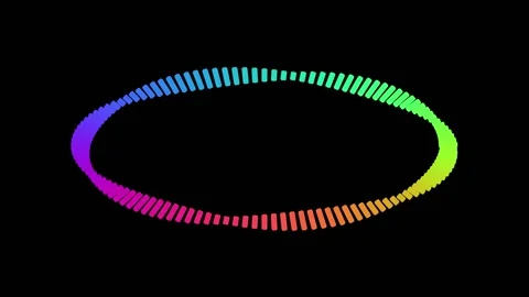 Vibrant colorful audio equalizer sound wave animation on black background s.. Stock Footage 339150101