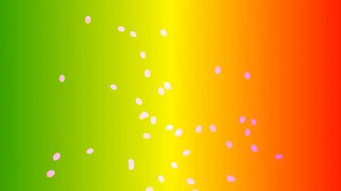 Vibrant colorful background with falling white dots Illustrazione stock