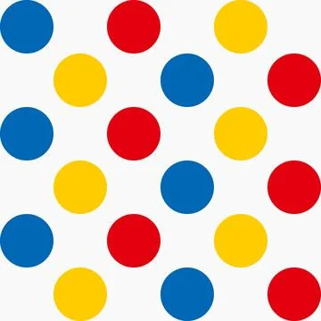 Vibrant colorful circle pattern on white background, ideal for textiles, wall Stock Illustration