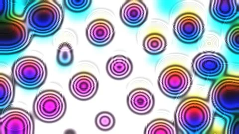 Vibrant Colorful Circular Pattern with Neon Effects and Dynamic Design Stock Illustration