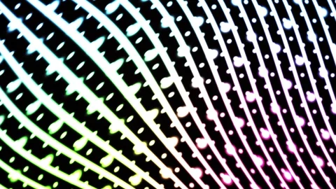 Vibrant colorful curved lines pattern. Stock Footage 340041836